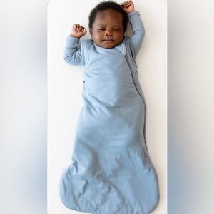 Kyte BABY Bamboo Sleep Bag in slate blue includes swaddle new with tags